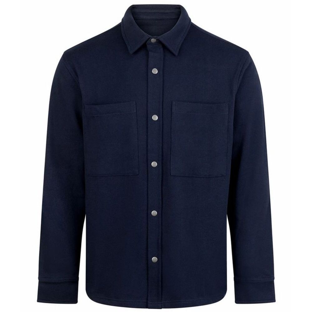 Front Row Mens  Piqué Overshirt / Navy
